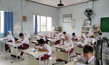 UAS hari pertama SDN 012 Bontang Selatan.