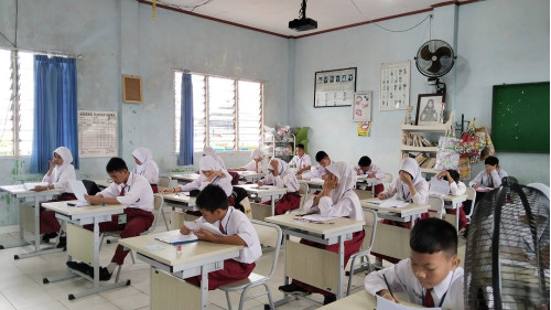 UAS hari pertama SDN 012 Bontang Selatan.